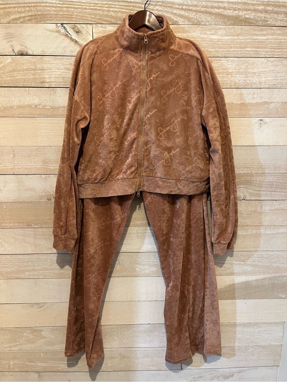 Sean John X Missguided Velour Two-Piece Set-new with tag